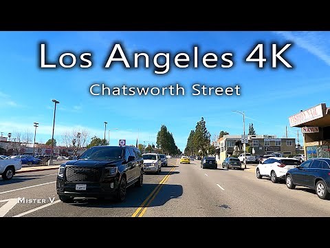 4K Los Angeles California. Chatsworth Street