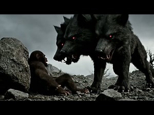 Life millions of years ago as The Giant Three-Headed Wolf Emerges and Threats of Extinction Loom.