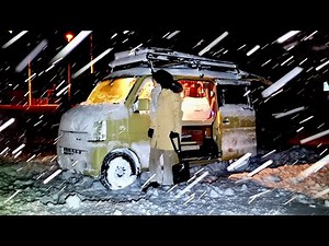 Blizzard Car Camping in Hokkaido Winter.