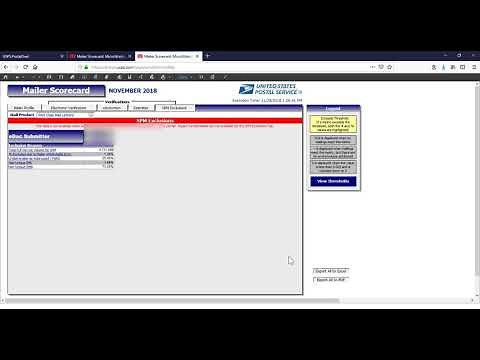USPS Business Customer Gateway Mailer Scorecard Export Training