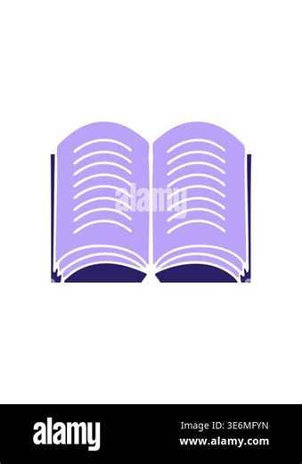 popping motion animation of flat symbol of a open book icon Stock Video Footage - Alamy