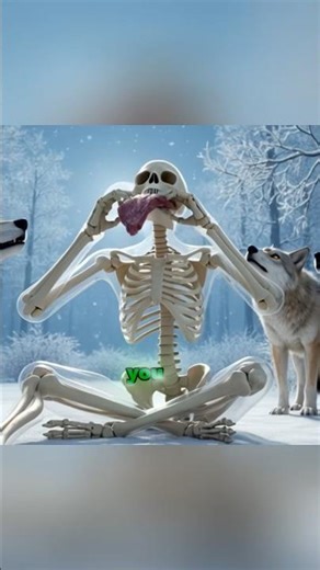 What If a Skeleton Was Raised by Wolves? #skeleton