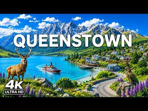 Queenstown 4K 🌄 - New Zealand, Southern Alps, Lake Wakatipu & Mountain Beauty