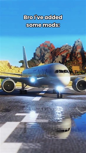 Exploring Qatar Airways B787 in Minecraft