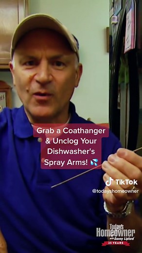 Unclog your dishwasher's spray arms with this surprising everyday item! Watch Joe's Simple Solution for a more efficient and sparkling clean! 💦 Follow Today's Homeowner on Facebook, Pinterest, Instagram and YouTube for more daily tips. #todayshomeowner #simplesolutions #kitchen #lifehacks #diy #dishwasher #dishwashersolutions #cleaningtips #cleaning #fyp #fypage #foryou #foryoupage #foryourpage #fypシ #learntok