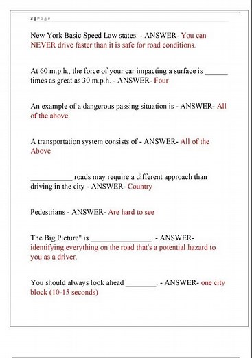 DEFENSIVE DRIVING COURSE FINAL EXAM TOP RATED NEWEST ACTUAL EXAM COMPLETE 200 QUESTIONS AND CORRECT