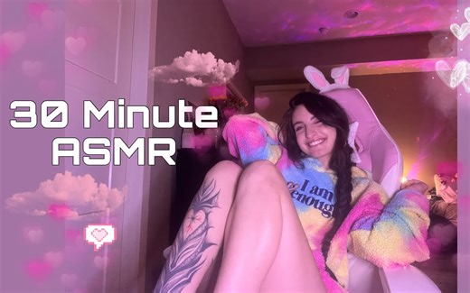 YouTube / 30分钟的不可预测、快节奏的ASMR（深夜放松时刻）👽 / beebee asmr