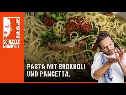 Quick pasta with broccoli and pancetta recipe by Steffen Henssler