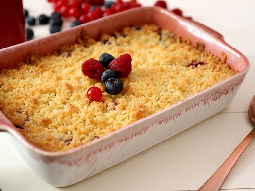 Crumble aux fruits rouges