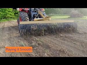 #25 7' King Kutter landscape rake preparing garden