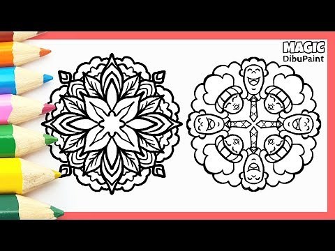 DIBUJAR Y COLOREAR 💮 Mandalas para niños