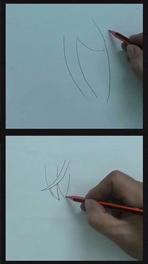 2 Cute Anime Girl Sketches / Simple Drawing Tutorial for Beginners #Shorts