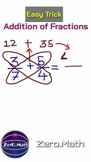 How to add Fractions #shorts #addition #fraction #division #youtubeshorts