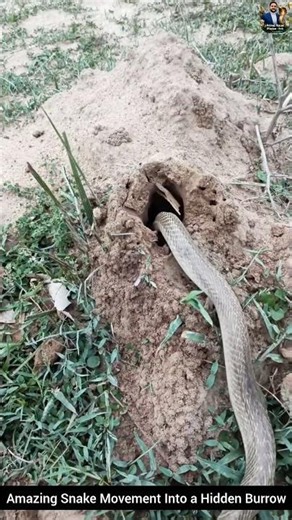 Amazing Snake Movement Into a Hidden Burrow #snake #wildliferescue #wildlifeentertainment #animals