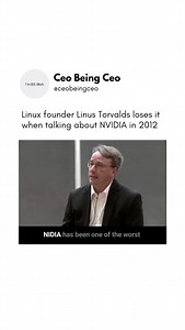 1M views · 7.2K reactions | Linux founder Linus Torvalds loses it when talking about NVIDIA in 2012 Follow (us) @ceobeingceo for more!! #dropshipping #ecommerce #ecom #ecomtips #dropshippingtips #ecommercetips #onlinebusiness #onlinestore #shopifydropshipping Cb117 Kr01 | CEO Being CEO | Facebook