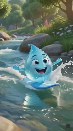 Due to the sun's heat, water from water sources (rivers, lakes, and oceans) rises as steam. #science