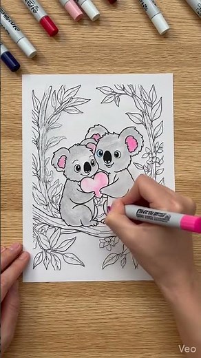 Adorable Koala Coloring 🐨 Calm & Cute Art Time