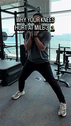 Running is a forward sport. Your injuries come from the sides. 📉 If your IT band burns, your lower back aches, or your knees feel like they are grinding after 3 miles... stop doing normal squats and lunges. The Trap: Running is 100% sagittal (forward motion). Because runners only move forward, their lateral (side-to-side) stabilizers completely fall asleep. When your lateral glutes are weak, your body has no
