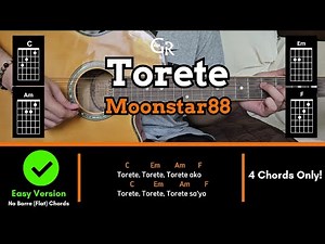 Torete - Moonstar88 | EASY! Guitar Tutorial (CHORDS, STRUMMING PATTERN & LYRICS)