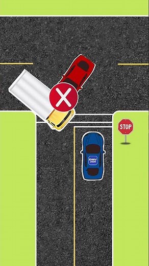 must come to a complete stop and yield to all vehicles and pedestrians with the right of way. #mydmv