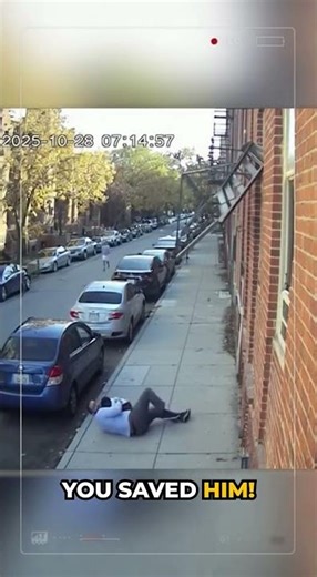 🚨 Man Catches Falling Baby in Mid-Air — Street Cam Footage! 👶☕ #cctv #hero #viralvideo #shorts