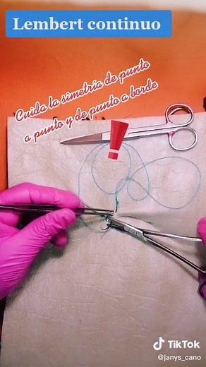 Lembert Continuo en Suturas Quirúrgicas