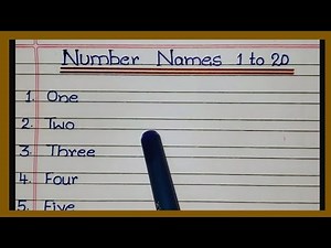 Number names 1 to 20 in English | English numbers 1-20 pronunciation | 1 to 20 number names
