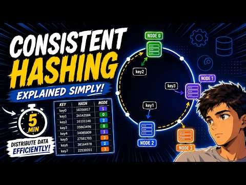 🚀 Consistent Hashing Explained in 5 Minutes | System Design Made Easy | Code Infinity
