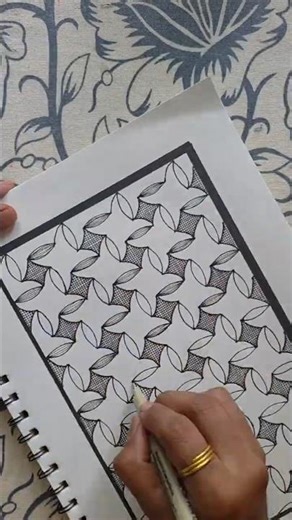 Zentangle pattern: Fast & Free | shorts #youtubeshorts #trendingshorts #Mandala #ytshorts #shortfeed