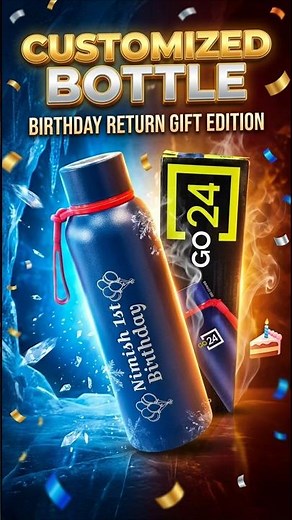 Birthday Return Gift Bottle 🎁 Customized Name Bottle 😍