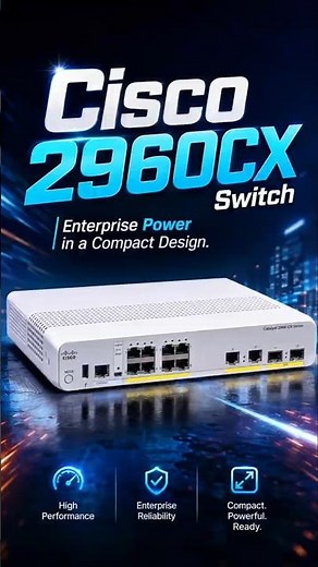 WS-C2960CX-8TC-L, Cisco Catalyst 2960-CX Switch #Cisco #NetworkSwitch #DataCenter #Networking #fyp