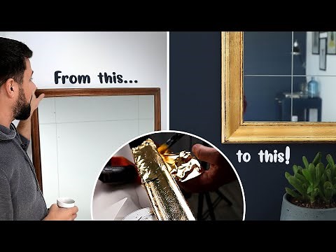 MIRROR MAKEOVER | Gilding Gold Leaf and get an antique look | SUNDAY VLOG DIY TUTORIAL