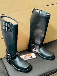 Handmade Black Leather Motorcycle Boots – Tall Biker Riding Boots - Etsy