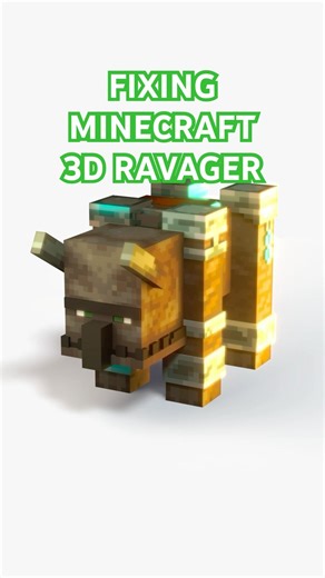 Minecraft 3D asset fix & improvement #maya