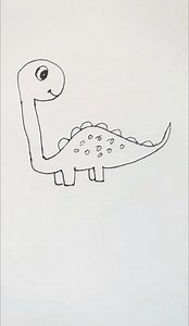 easy dinosaur drawing video | how to draw a dinosaur step by step tutorial