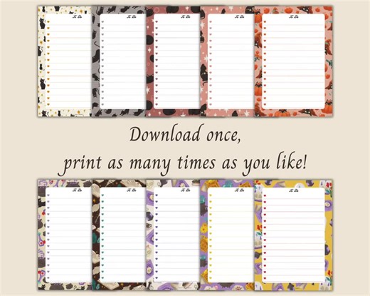 Printable Magical Autumn To-do Lists | 10 Cute Seasonal Patterns | Instant Download - Etsy Australia