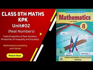 Class 8 Maths Chapter#02(Real Numbers) Properties of Real Numbers KPK