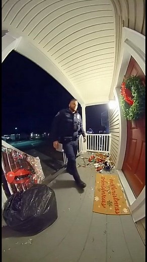 The Doormat Scared The Police 😭🚓😂 #policefunny #doormatprank #realreaction #doorbellfootage #unexpectedfunny #camlaughs | CamLaughs