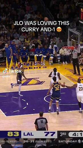 Steph Curry 4-Point Play Reaction in NBA Game