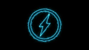 Download Power Icon Symbol Icon. Flickering Effect on Black Background for free