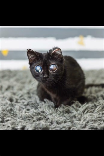 Meet Dorito, the alien cat with enormous glassy eyes. And no, she's not AI. #facts