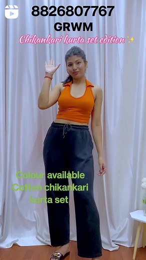 6.3K views · 25 reactions | Booking number 8826807767 https://wa.me/message/6JTJ7HDBHA4ZI1 Dobby cotton chikankari kurta set Size m l XL xxl xxxl Bottom freee size COD accepted Colour available | ALL INDIA MOMS GROUP | Facebook