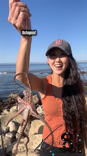 Sway Moray on Instagram: "Sometimes fishing low-tide is good sometimes it’s super tricky. On this day me n my pops snagged a lot but right before calling it a day I landed a baby octopus! Not a two-spot this time just a baby missing its tentacle 😕 at least eventually it’ll grow back. Always happy to see these cool octopus & although my pops loves octopus, we let him go to grow bc it’s just a baby! #fishing #sportfishing #fishingthisway #fishingdaily #octopus"