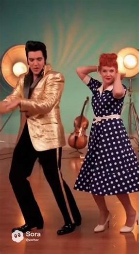 Elvis doing the Macarena with Lucille Ball