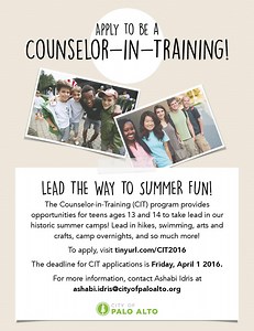 Apply to be a Counselor-in-Training!