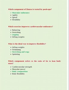 Physical Fitness COURSE ANSWERS IGOT KARMAYOGI