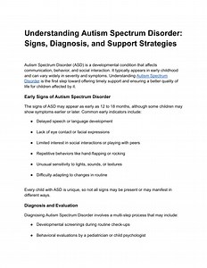 Understanding Autism Spectrum Disorder_ Signs, Diagnosis, and Support Strategies - SlideServe