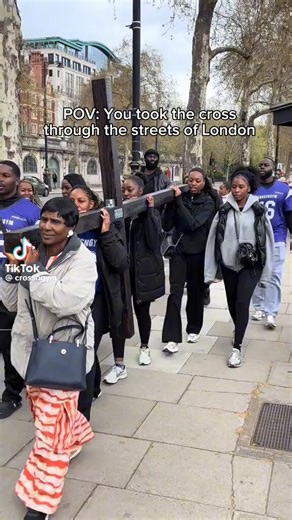 Instead of praying in a group, singing hymns, studying the Bible, handing out religious literature, baptizing new converts, this group of Christians thought carrying a wooden cross through London was the best use of their time. Performative Christianity with no real substance behind it. Empty.A waste of time.