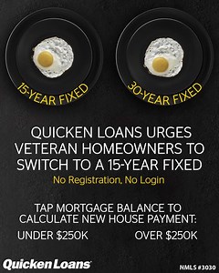 Many American veterans are missing out on huge savings by not refinancing their homes. Rates are currently at a near historic low – we can help lock a low rate. http://nani.gs/mU7G7a | Quicken Loans