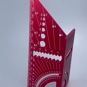 3D Square Size Measure Ruler, Woodworking Multi Angle Triangle Scriber Square Protractor Gauge 45/90 Degree Angle T Ruler Gauge, Miter Triangle Ruler Measuring Tool for Engineer Carpenter